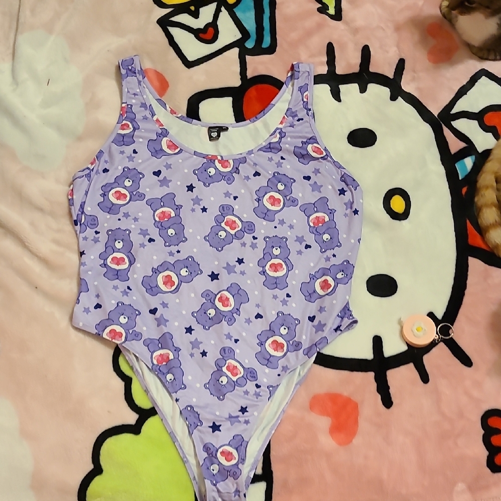 Purple Bear Print Bodysuit